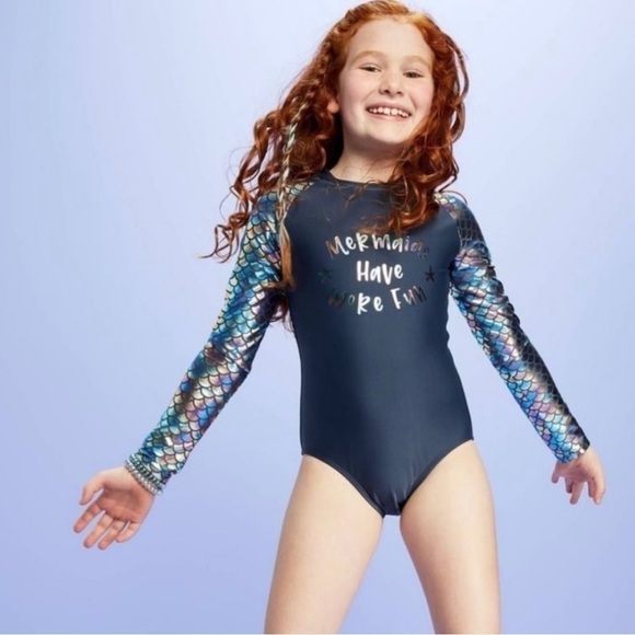 More Than Magic Mermaid UPF Protection Long Sleeve Girl's Size 10-12 - Picture 1 of 8